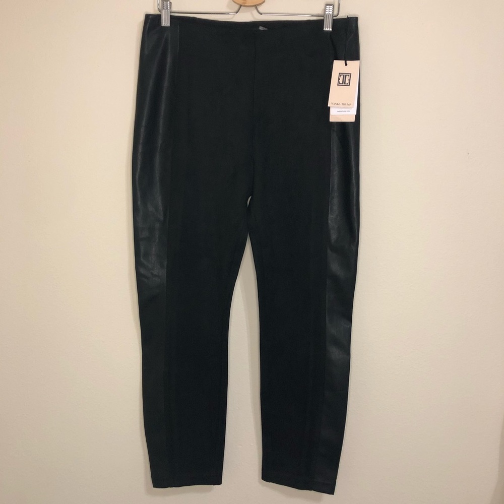 Ivanka Trump Suede/ faux leather pants.